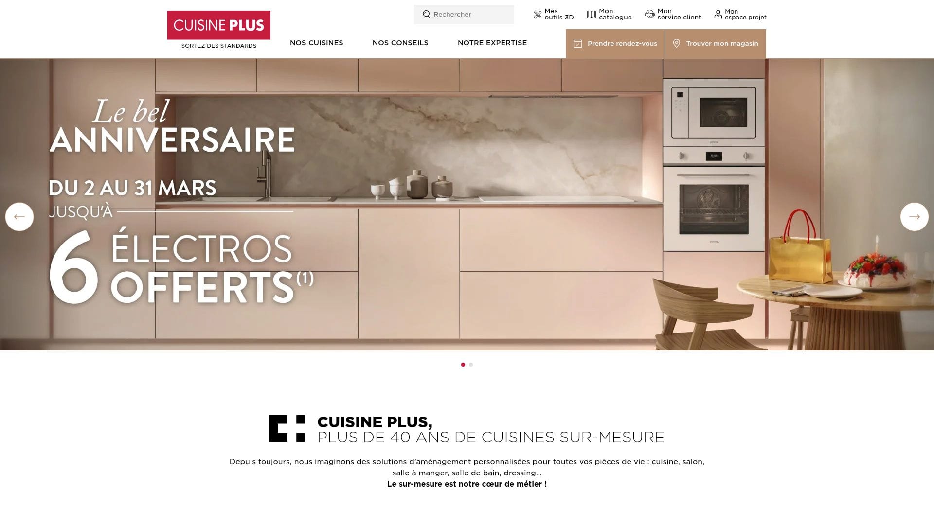 Screenshot of www.cuisine-plus.fr
