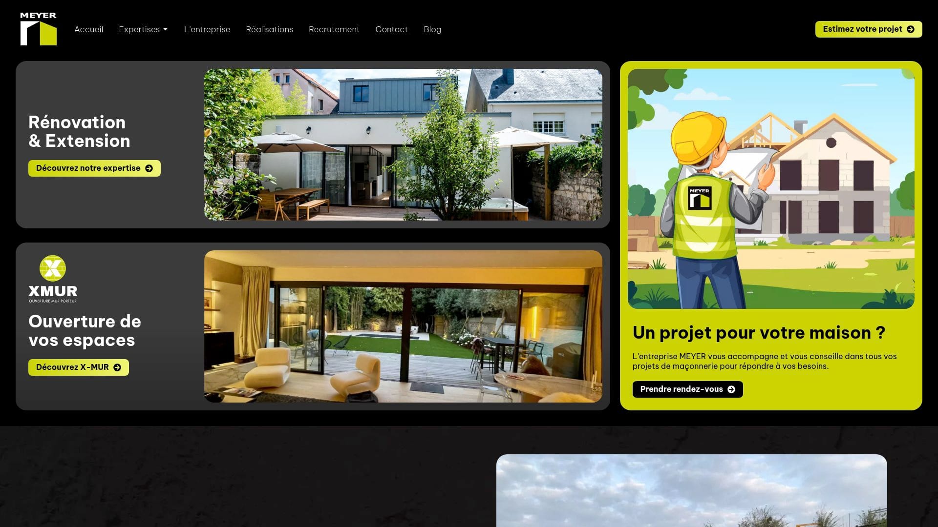 Screenshot of www.entreprisemeyer.fr