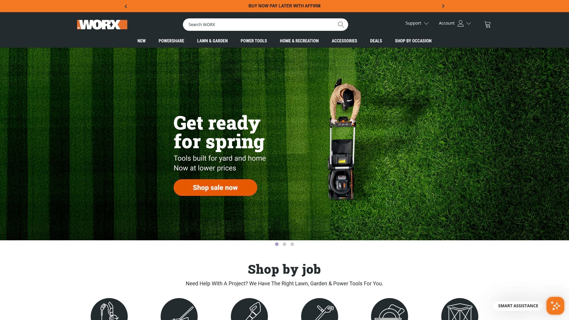 Screenshot of www.worx.com