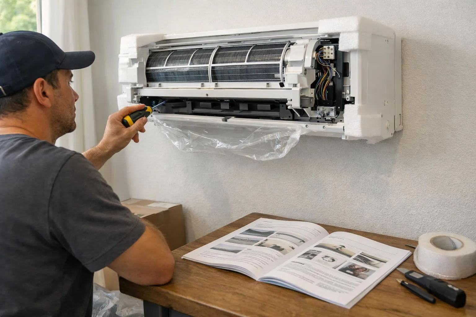 "Installation d'un climatiseur réversible mural avec guide d'achat"